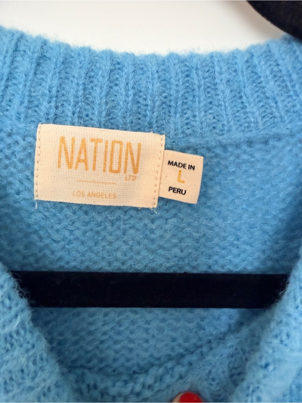 Nation LTD Blue Ruffle-Sleeve Knit Sweater - Women's - Picture 6 of 7